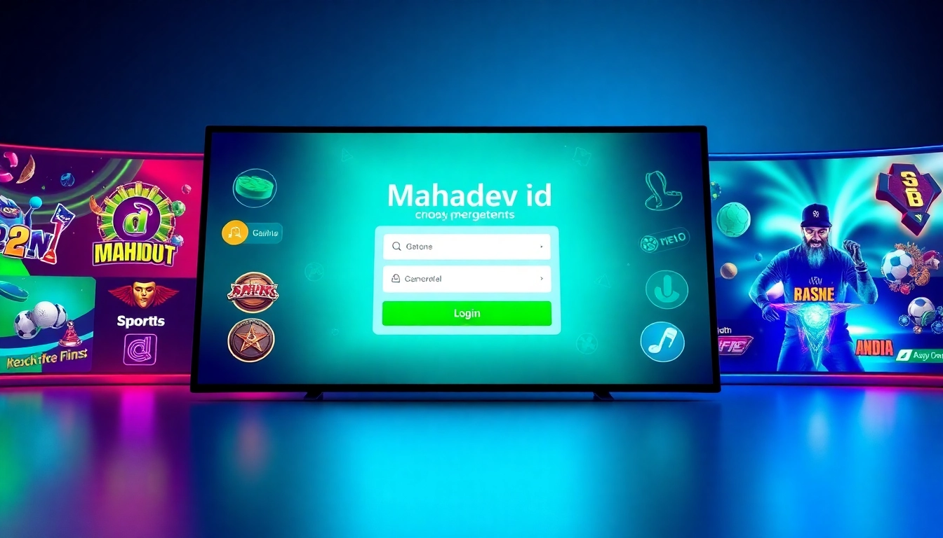 Mahadev ID login screen on a modern betting website, highlighting secure access and user engagement features for online betting enthusiasts.