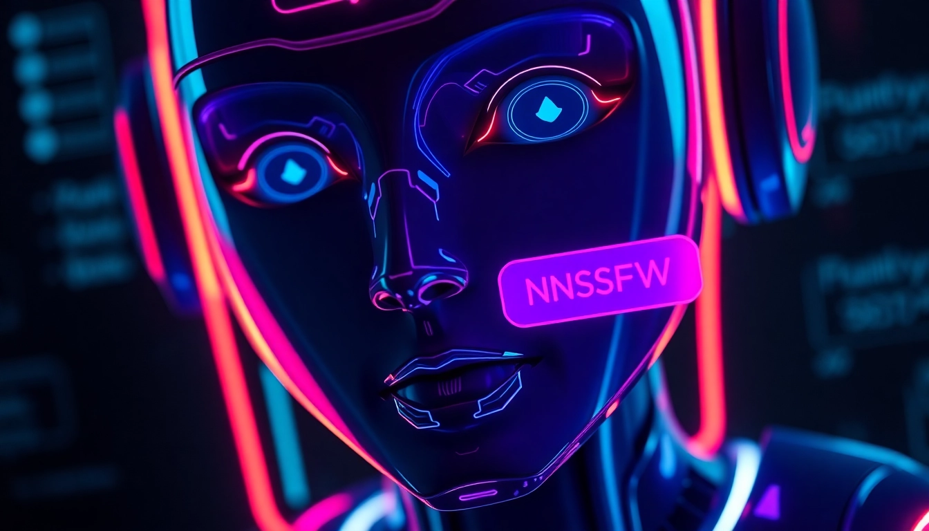 Detailed shot of an AI chatbot interface facilitating unfiltered NSFW interactions for a realistic digital experience.