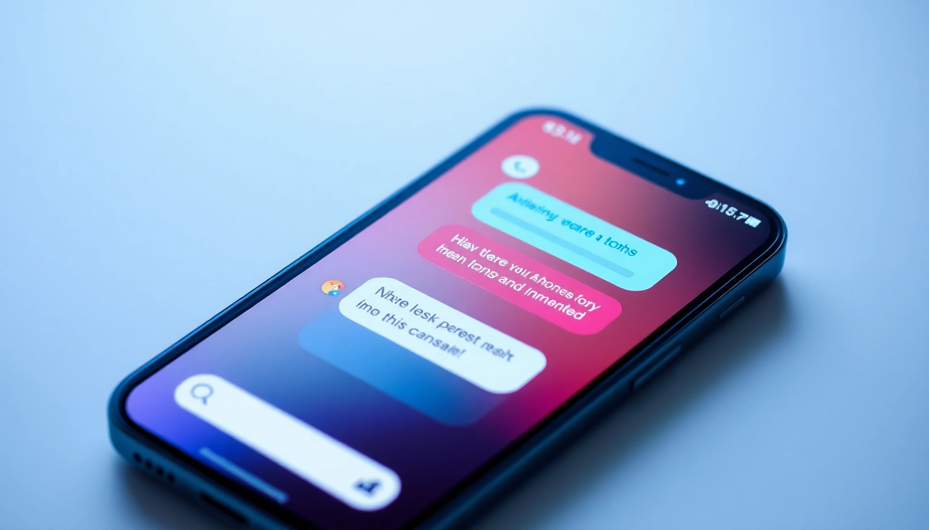 Engaging AI sex chat interface on a smartphone demonstrating realistic conversation and alluring visuals for users seeking AI intimacy.