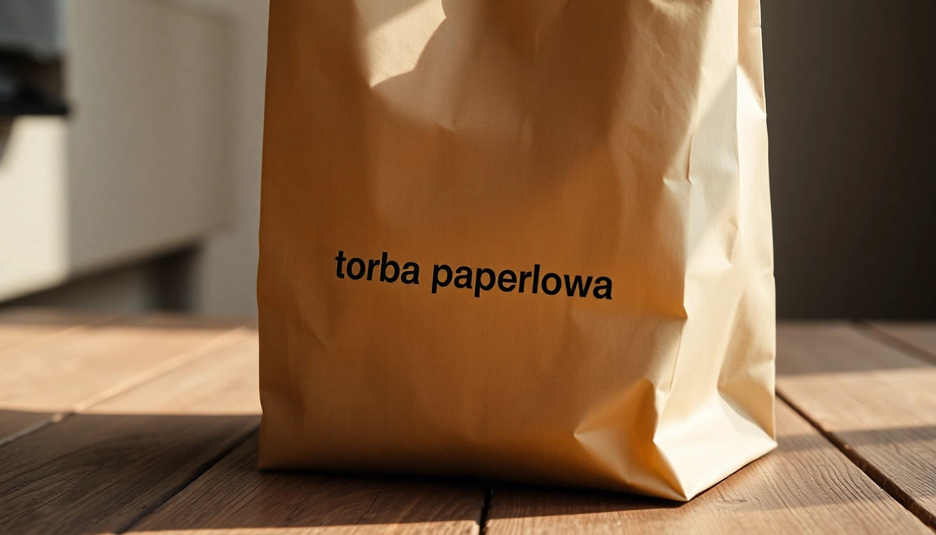High-quality torba papierowa being filled at a bakery counter, showcasing eco-friendly