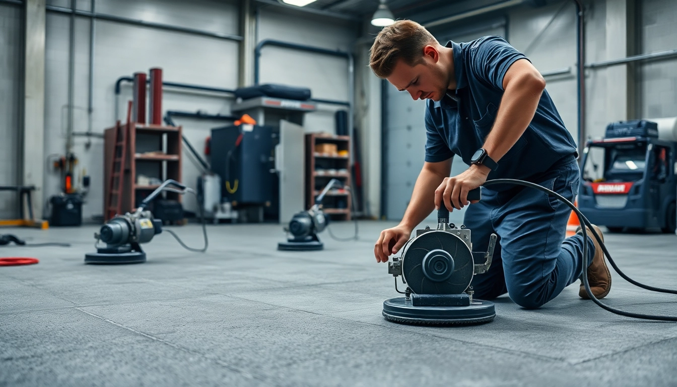 Experienced floor preparation Birmingham specialist leveling and smoothing concrete surfaces