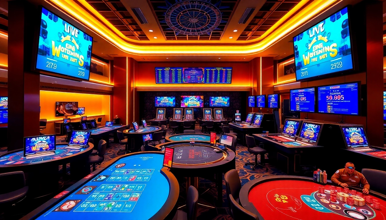 Engaging scene showcasing canl casino siteleri with live dealers and vibrant gaming environment